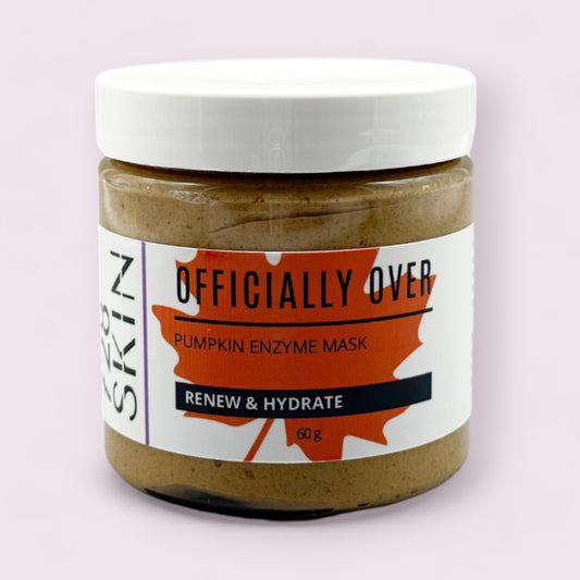 jar of officially over pumpkin enzyme facial mask